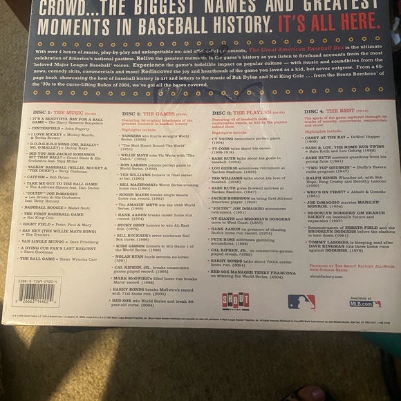 The Great American Baseball’s Greatest Hits Baseball Box Tracks on 4 CD’s - Picture 5 of 10